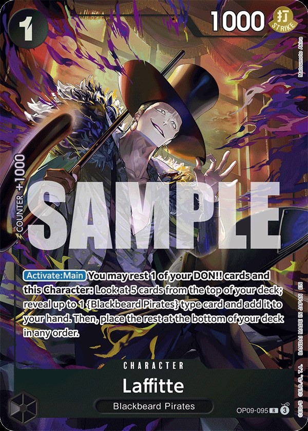 Laffitte OP09-095, the R printing from OP-09 of the One Piece Card Game