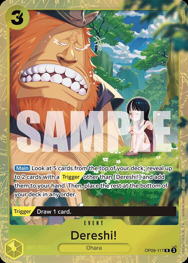 Dereshi! OP09-117, the R printing from OP-09 of the One Piece Card Game