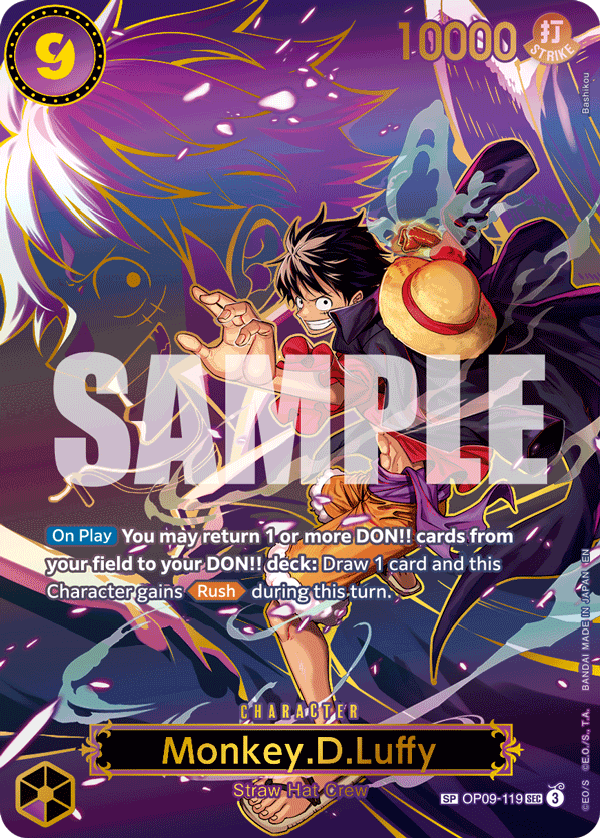 Monkey.D.Luffy - OP09-119 OP09-119, the SEC printing from OP-09 of the One Piece Card Game