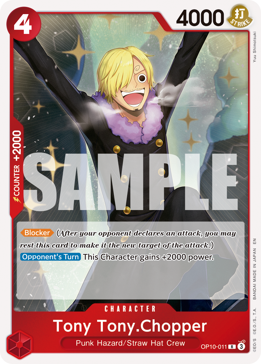 Tony Tony.Chopper OP10-011, the R printing from OP-10 of the One Piece Card Game