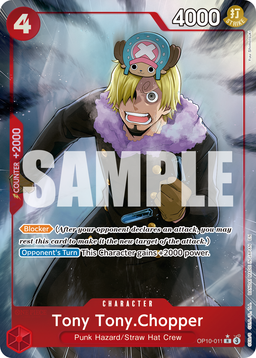 Tony Tony.Chopper OP10-011, the R printing from OP-10 of the One Piece Card Game