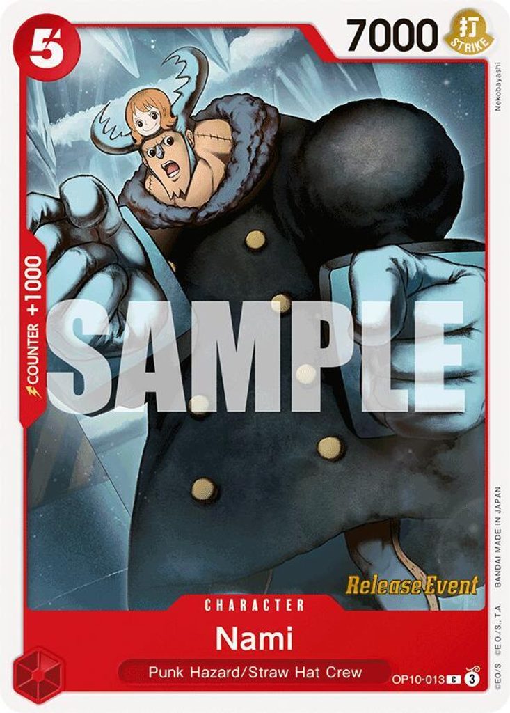 Nami OP10-013, the C printing from OP-10 of the One Piece Card Game