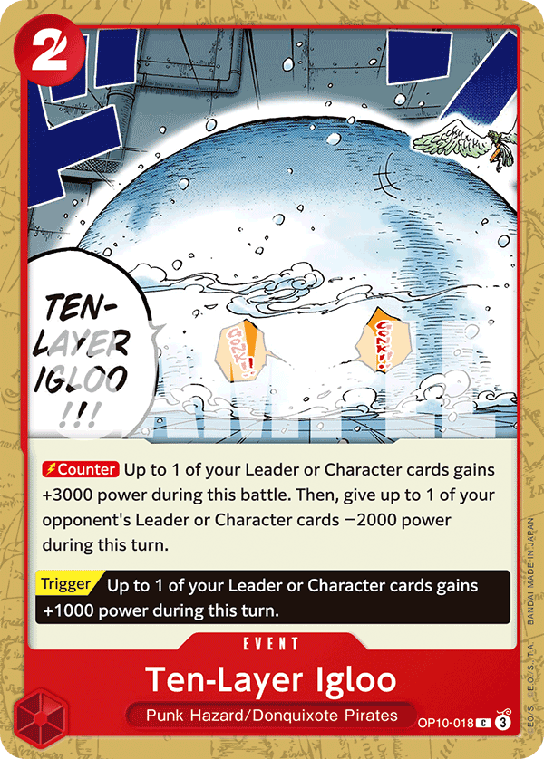 Ten-Layer Igloo OP10-018, the C printing from OP-10 of the One Piece Card Game