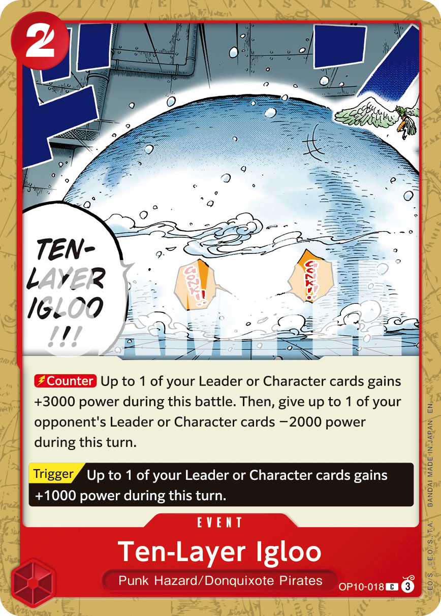 Ten-Layer Igloo OP10-018, the C printing from OP-10 of the One Piece Card Game