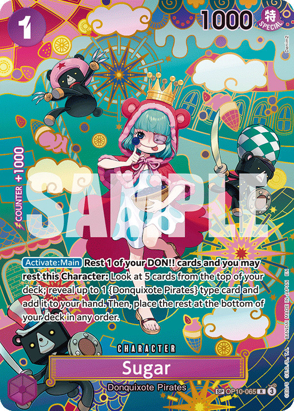 Sugar - OP10-065 OP10-065, the R printing from OP-10 of the One Piece Card Game