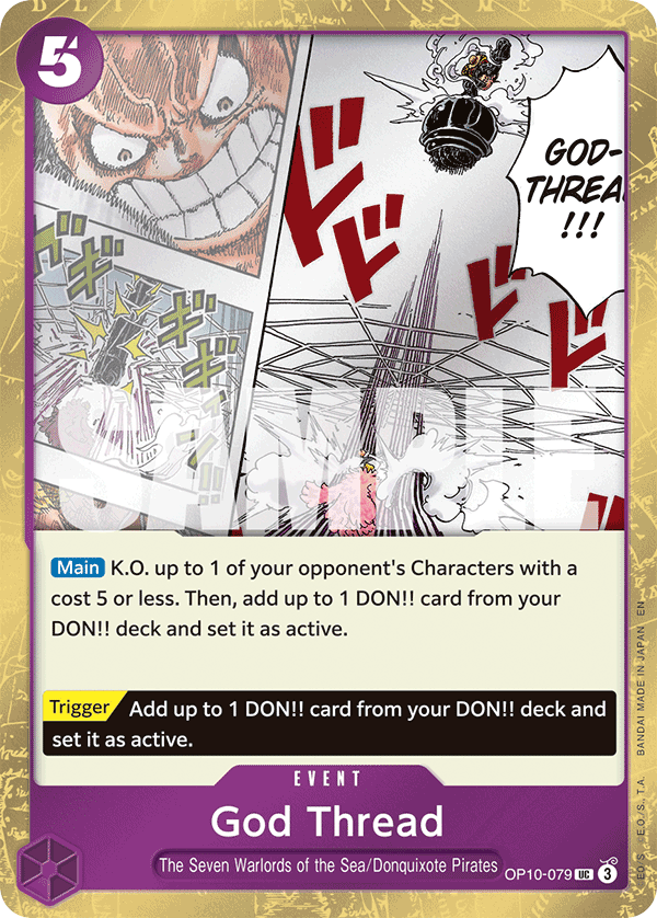 God Thread OP10-079, the UC printing from OP-10 of the One Piece Card Game