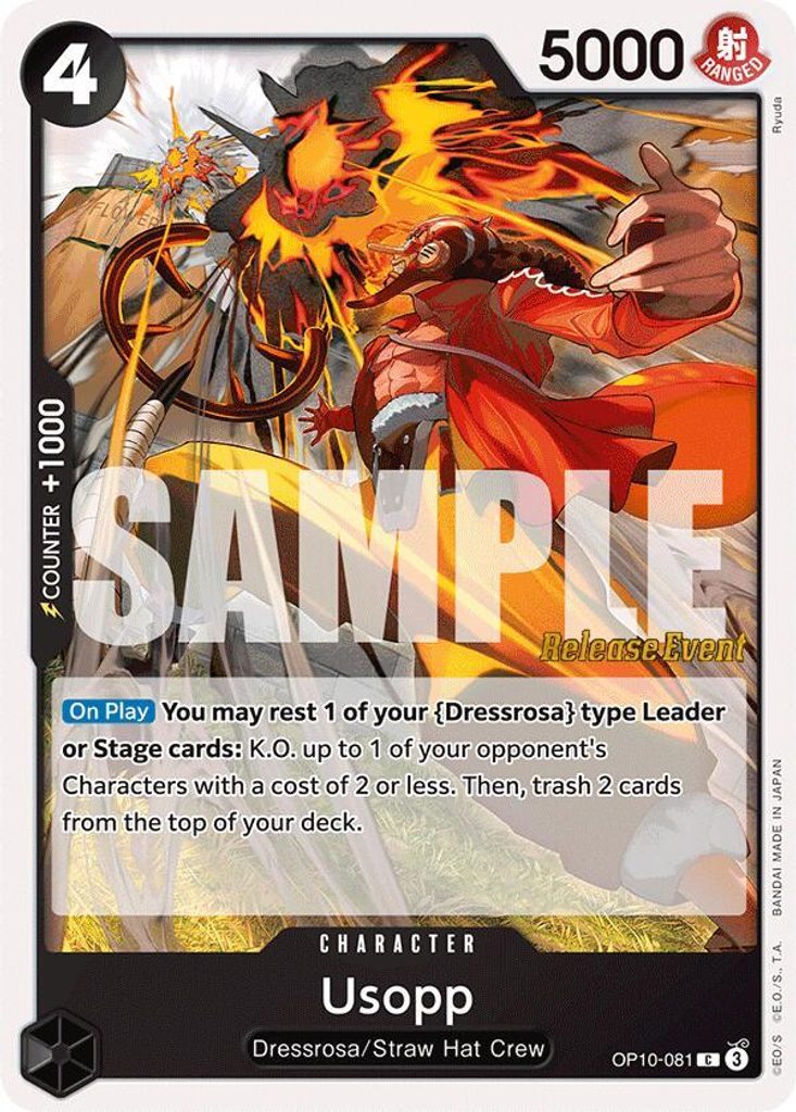 Usopp OP10-081, the C printing from OP-10 of the One Piece Card Game
