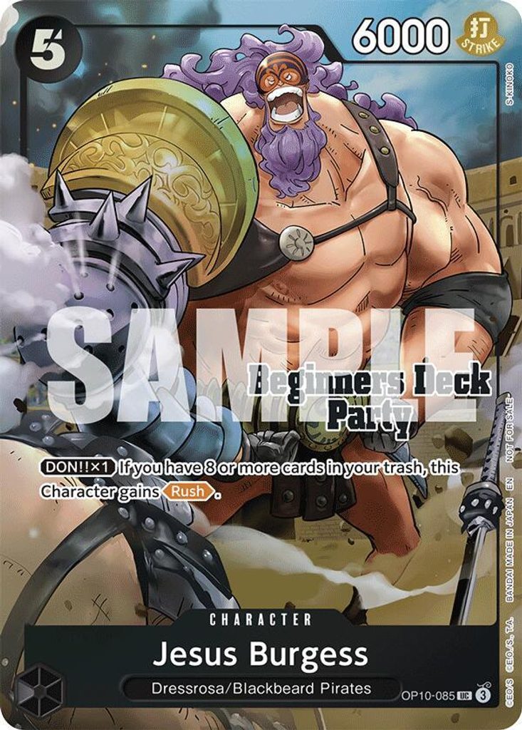 Jesus Burgess OP10-085, the UC printing from OP-10 of the One Piece Card Game