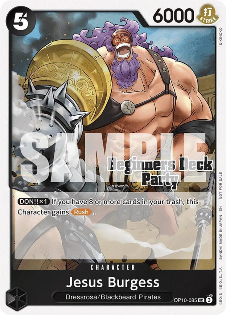 Jesus Burgess OP10-085, the UC printing from OP-10 of the One Piece Card Game