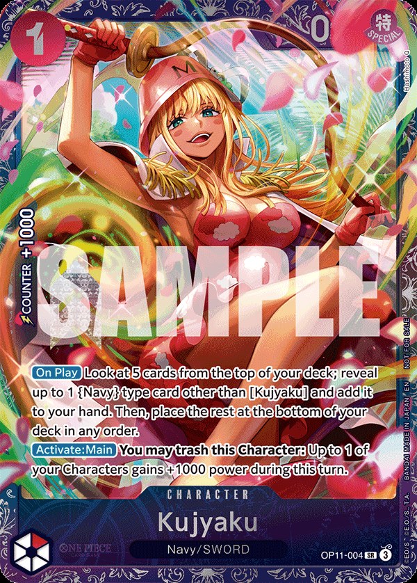 Kujyaku OP11-004, the SR printing from OP-11 of the One Piece Card Game
