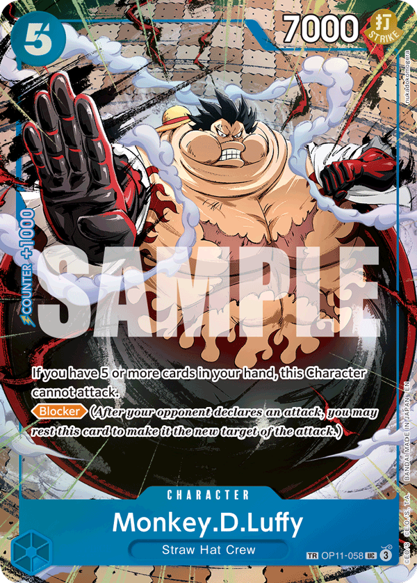 Monkey.D.Luffy - OP11-058 OP11-058, the TR printing from OP-11 of the One Piece Card Game