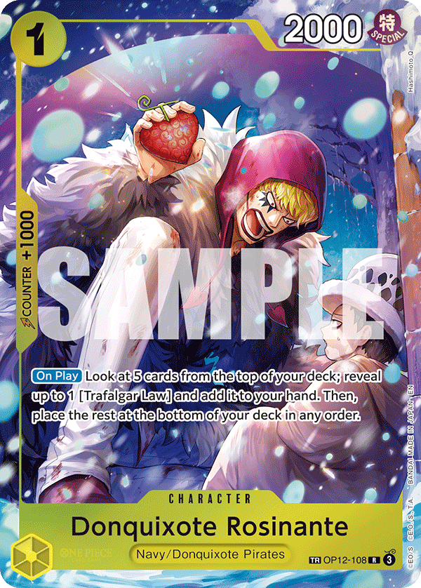 Donquixote Rosinante - OP12-108 OP12-108, the TR printing from OP-12 of the One Piece Card Game