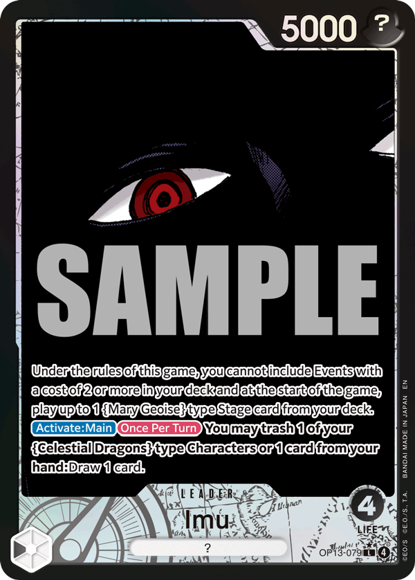 Imu OP13-079, the L printing from OP-13 of the One Piece Card Game