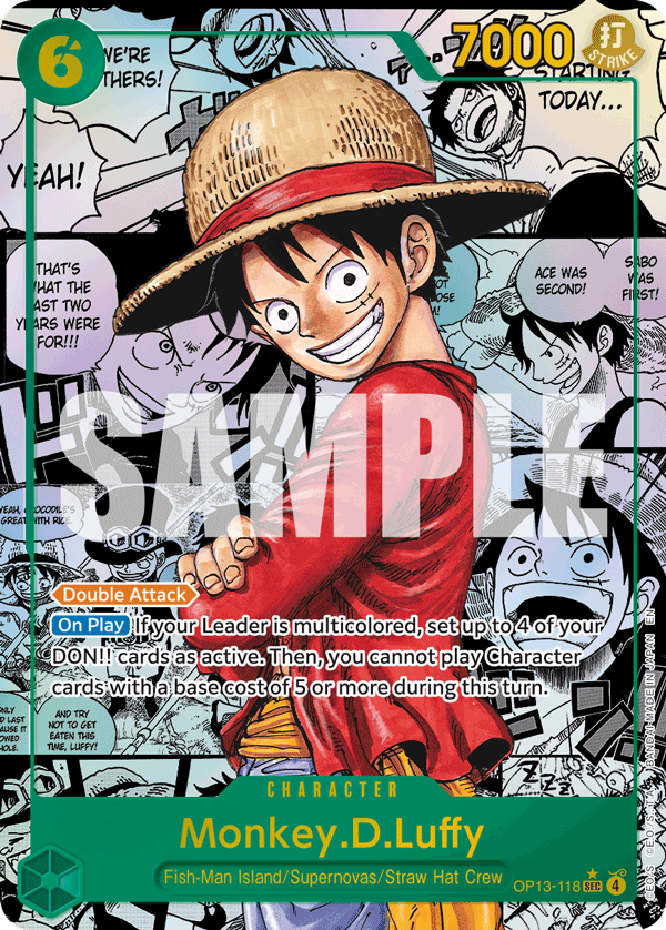 Monkey.D.Luffy (118) OP13-118, the SEC printing from OP-13 of the One Piece Card Game