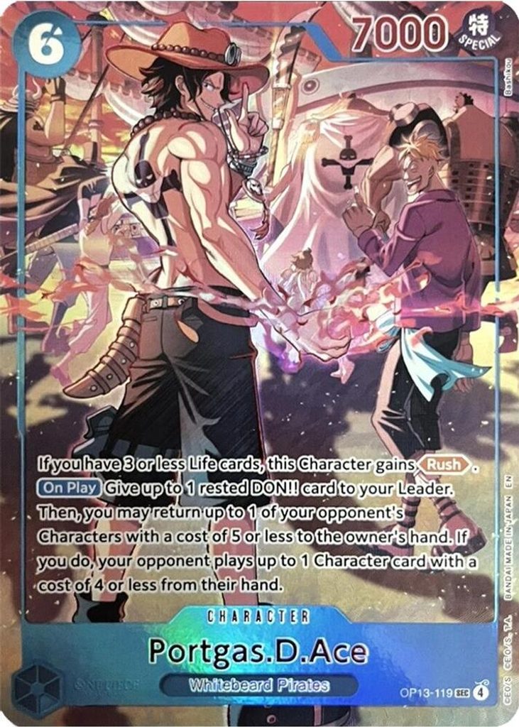 Portgas.D.Ace OP13-119, the SEC printing from OP-13 of the One Piece Card Game