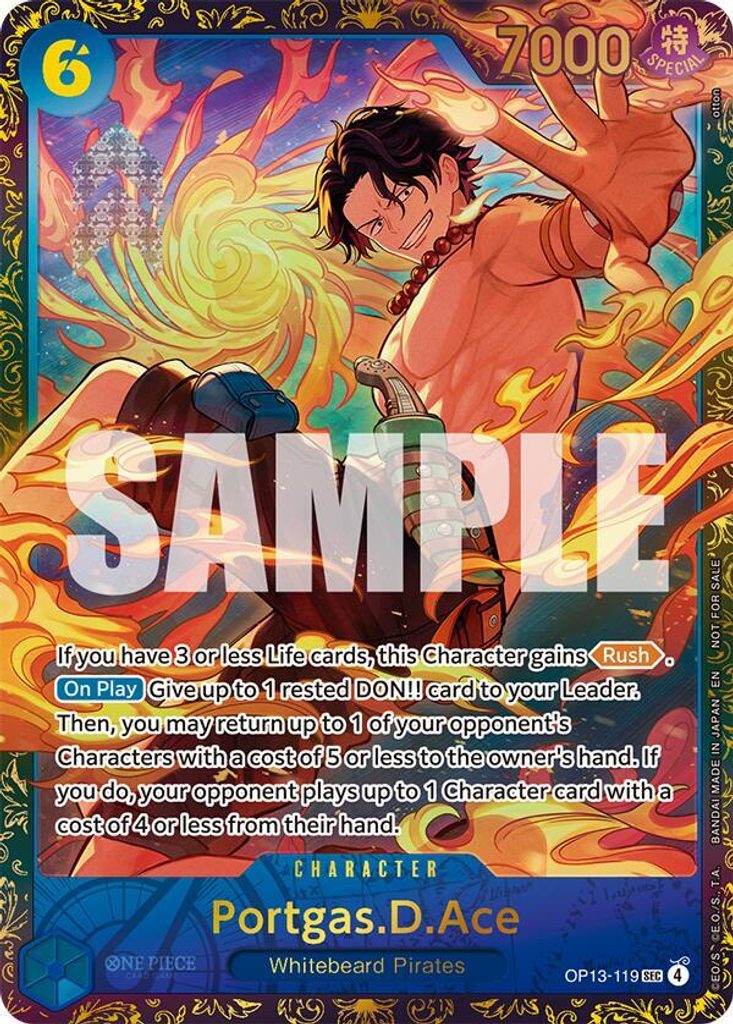 Portgas.D.Ace OP13-119, the SEC printing from OP-13 of the One Piece Card Game