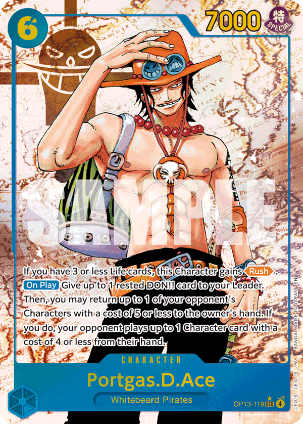 Portgas.D.Ace (119) OP13-119, the SEC printing from OP-13 of the One Piece Card Game