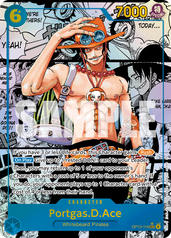 Portgas.D.Ace (119) OP13-119, the SEC printing from OP-13 of the One Piece Card Game