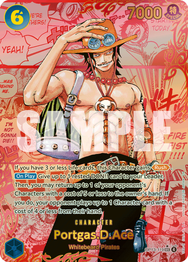 Portgas.D.Ace (119) OP13-119, the SEC printing from OP-13 of the One Piece Card Game