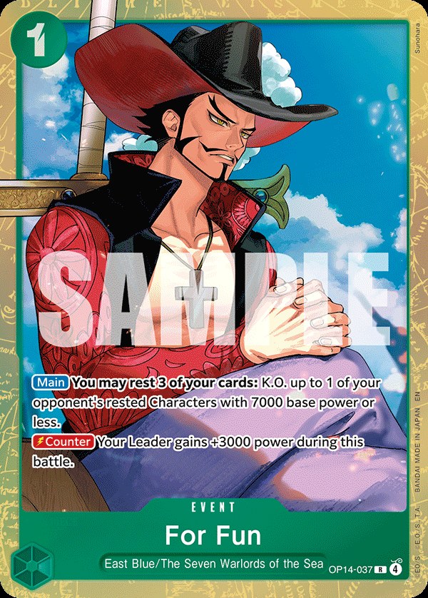 For Fun OP14-037, the R printing from OP-14 of the One Piece Card Game