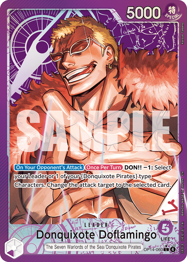 Donquixote Doflamingo - OP14-060 OP14-060, the L printing from OP-14 of the One Piece Card Game