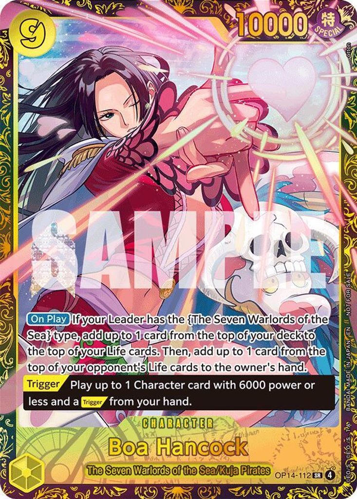 Boa Hancock OP14-112, the SR printing from OP-14 of the One Piece Card Game