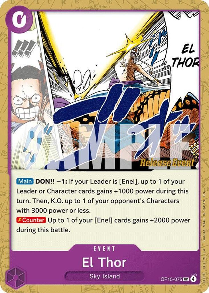 El Thor OP15-075, the UC printing from OP-15 of the One Piece Card Game