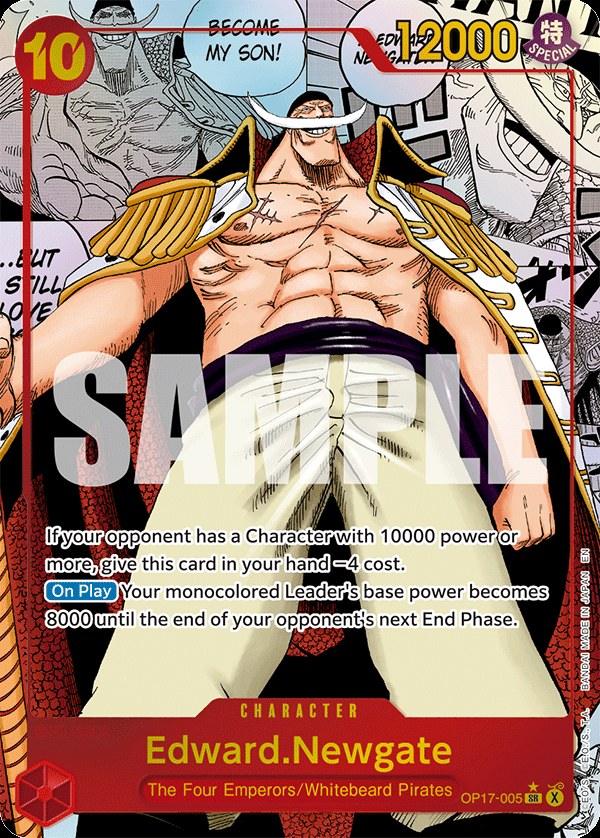 Edward.Newgate (005) OP17-005, the SR printing from OP-17 of the One Piece Card Game