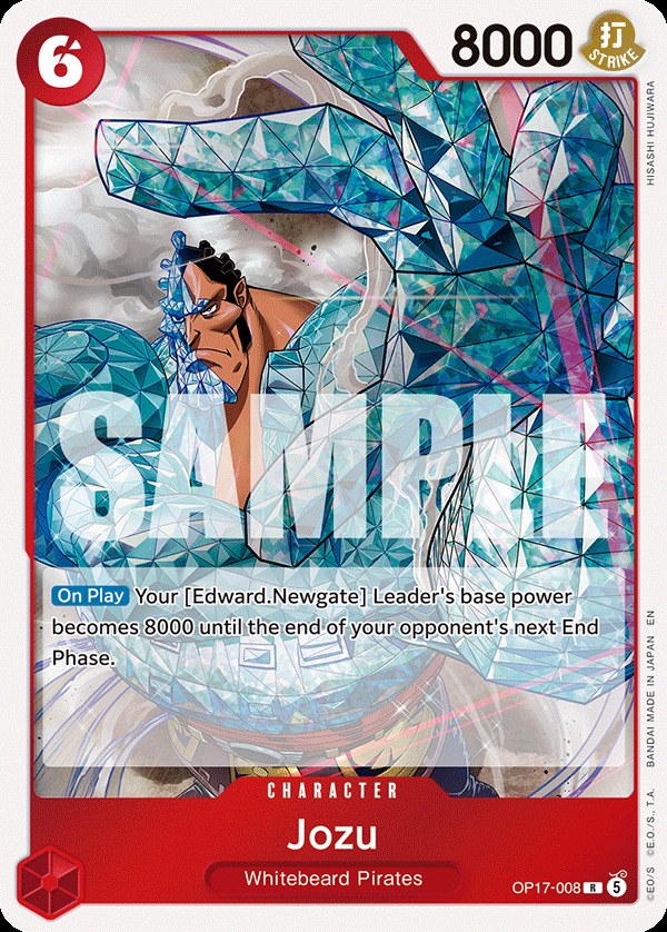Jozu OP17-008, the R printing from OP-17 of the One Piece Card Game