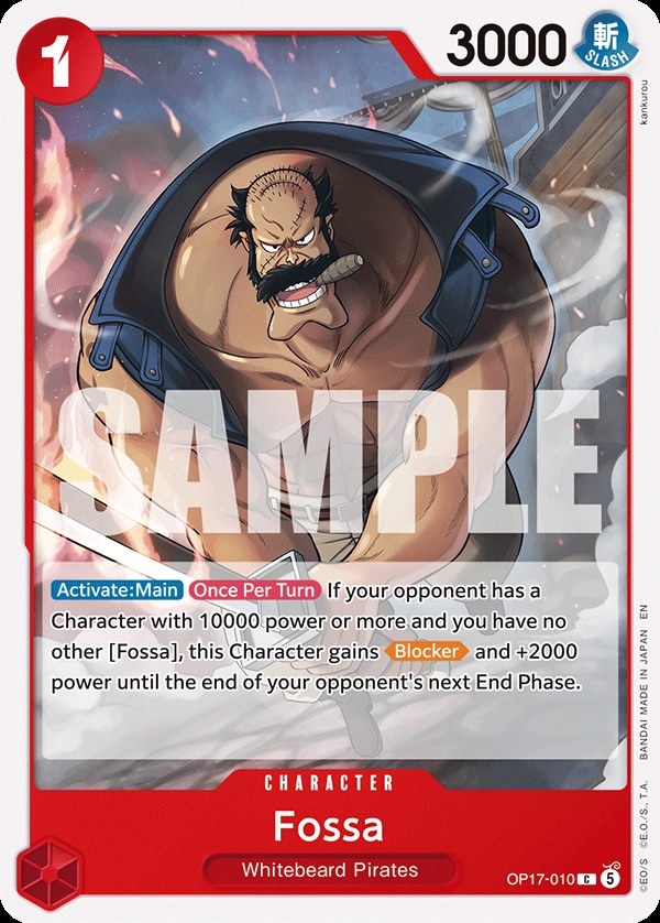 Fossa OP17-010, the C printing from OP-17 of the One Piece Card Game