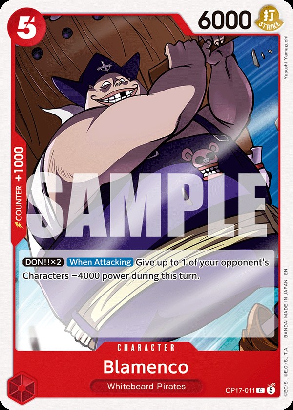 Blamenco OP17-011, the C printing from OP-17 of the One Piece Card Game