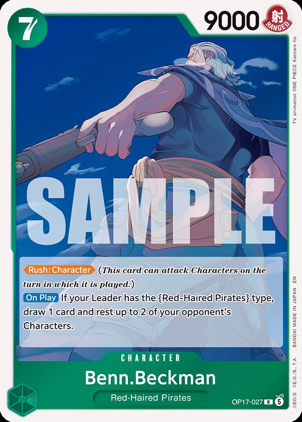 Benn.Beckman OP17-027, the R printing from OP-17 of the One Piece Card Game
