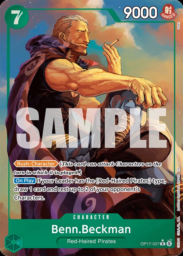 Benn.Beckman OP17-027, the R printing from OP-17 of the One Piece Card Game