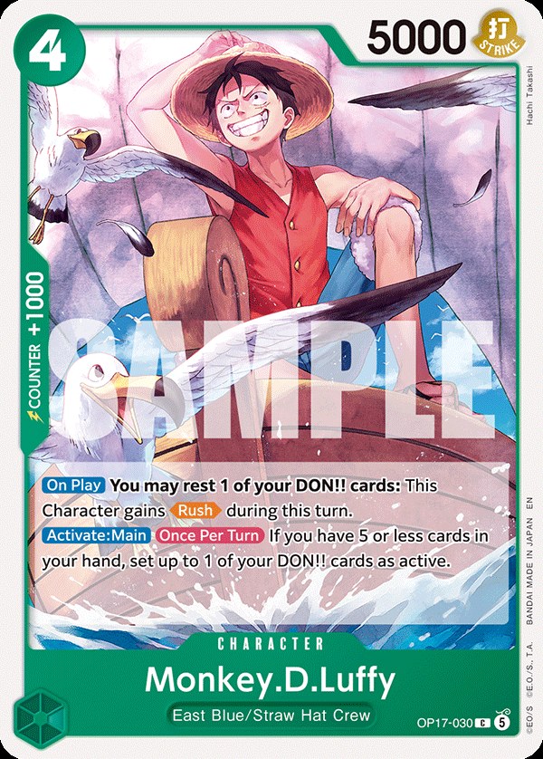 Monkey.D.Luffy (030) OP17-030, the C printing from OP-17 of the One Piece Card Game