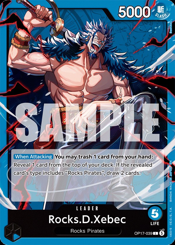 Rocks.D.Xebec (039) OP17-039, the L printing from OP-17 of the One Piece Card Game