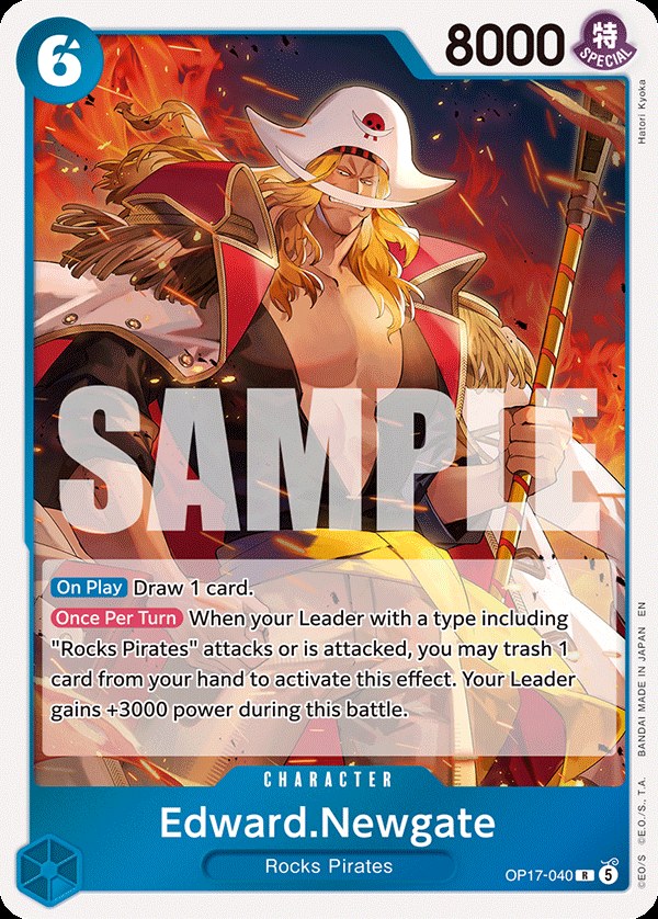Edward.Newgate (040) OP17-040, the R printing from OP-17 of the One Piece Card Game