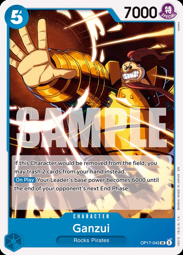 Ganzui OP17-043, the UC printing from OP-17 of the One Piece Card Game