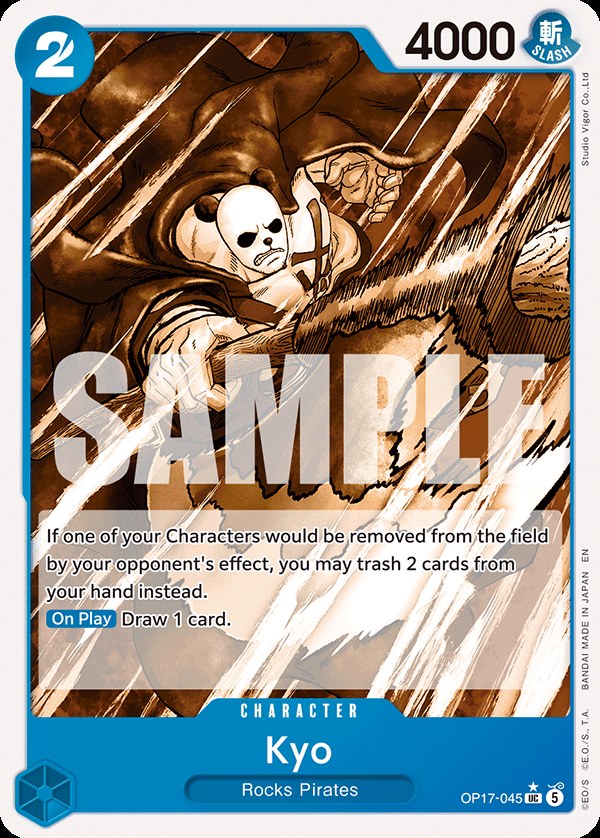 Kyo OP17-045, the UC printing from OP-17 of the One Piece Card Game