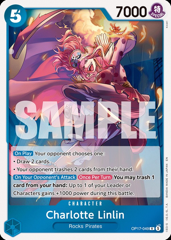 Charlotte Linlin (049) OP17-049, the R printing from OP-17 of the One Piece Card Game