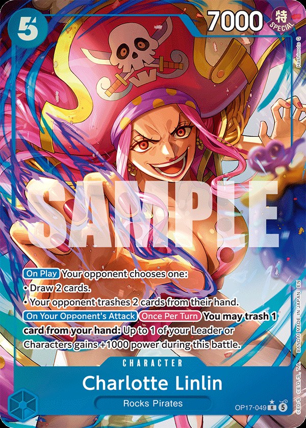 Charlotte Linlin (049) OP17-049, the R printing from OP-17 of the One Piece Card Game