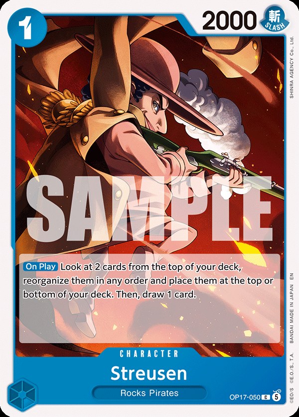 Streusen (050) OP17-050, the C printing from OP-17 of the One Piece Card Game