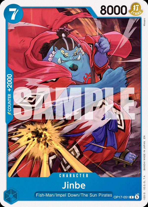 Jinbe (051) OP17-051, the C printing from OP-17 of the One Piece Card Game