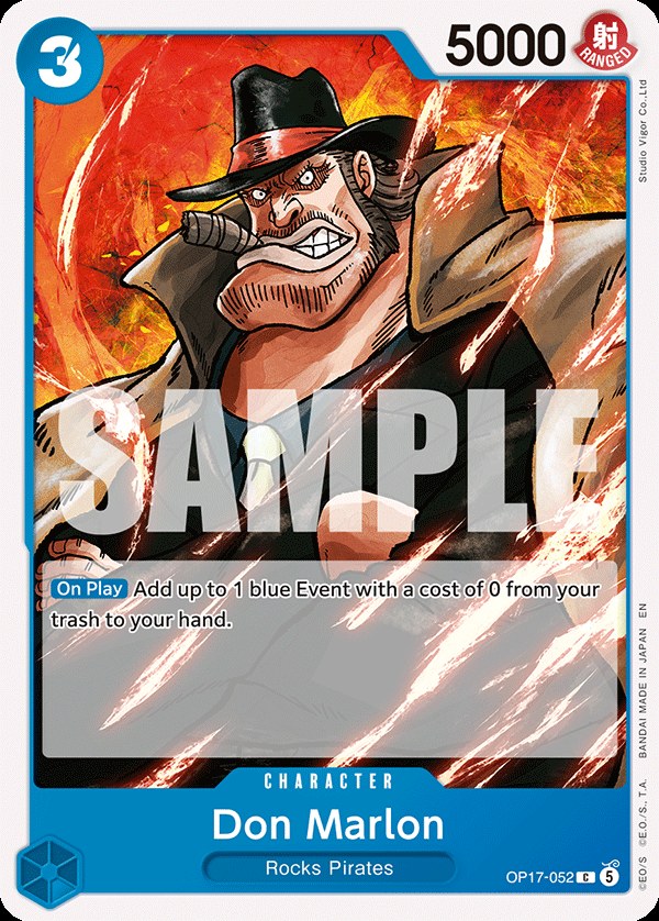 Don Marlon OP17-052, the C printing from OP-17 of the One Piece Card Game