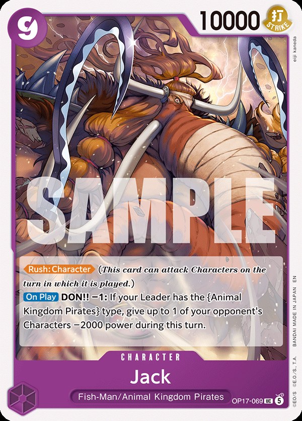 Jack OP17-069, the UC printing from OP-17 of the One Piece Card Game