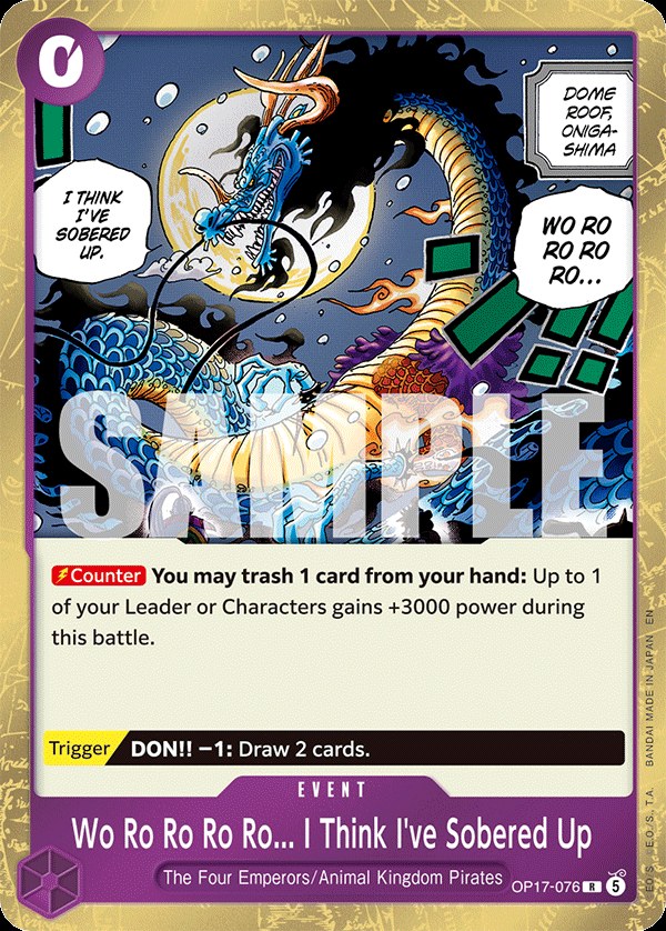 Wo Ro Ro Ro Ro... I Think I've Sobered Up OP17-076, the R printing from OP-17 of the One Piece Card Game