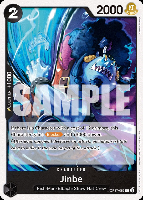 Jinbe (083) OP17-083, the C printing from OP-17 of the One Piece Card Game