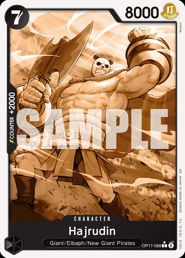 Hajrudin OP17-088, the C printing from OP-17 of the One Piece Card Game
