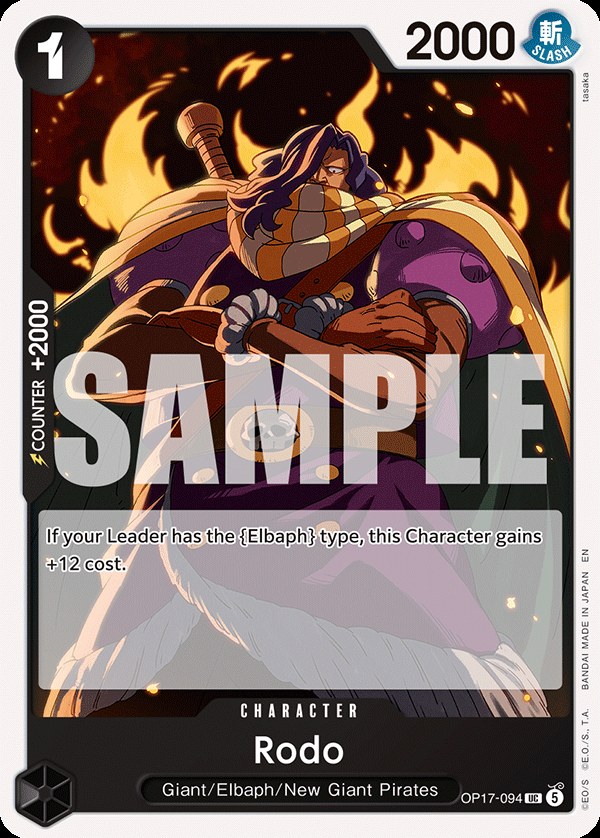 Rodo OP17-094, the UC printing from OP-17 of the One Piece Card Game