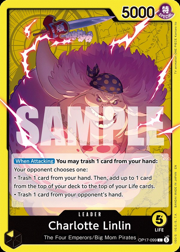 Charlotte Linlin (099) OP17-099, the L printing from OP-17 of the One Piece Card Game