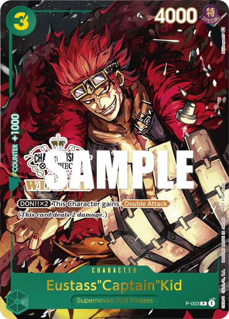 EustassCaptainKid P-003, the P printing from P of the One Piece Card Game